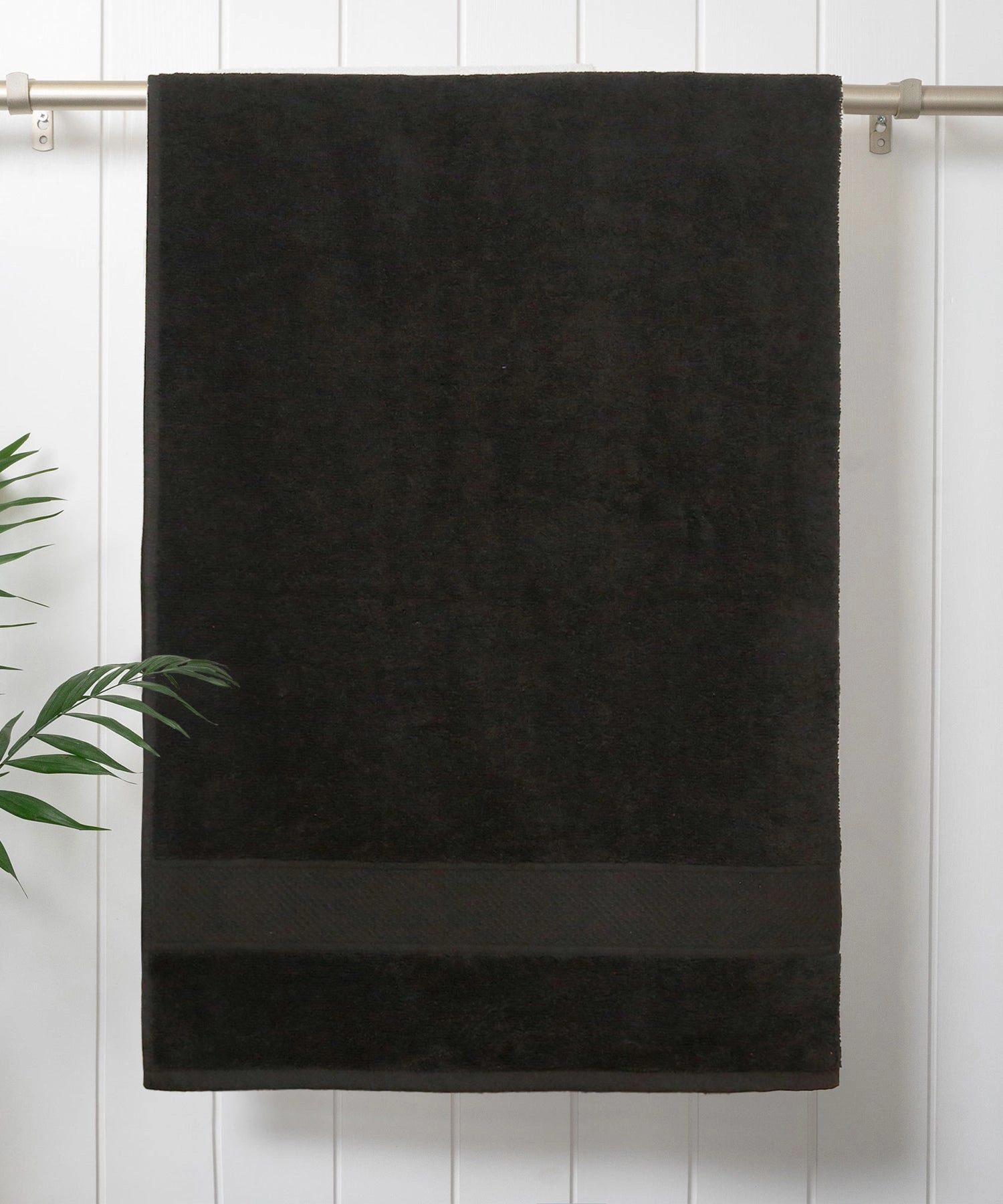 Urban Comfort Black Small Towel, 100% Cotton, Durable, Light Weight, Dry Fast