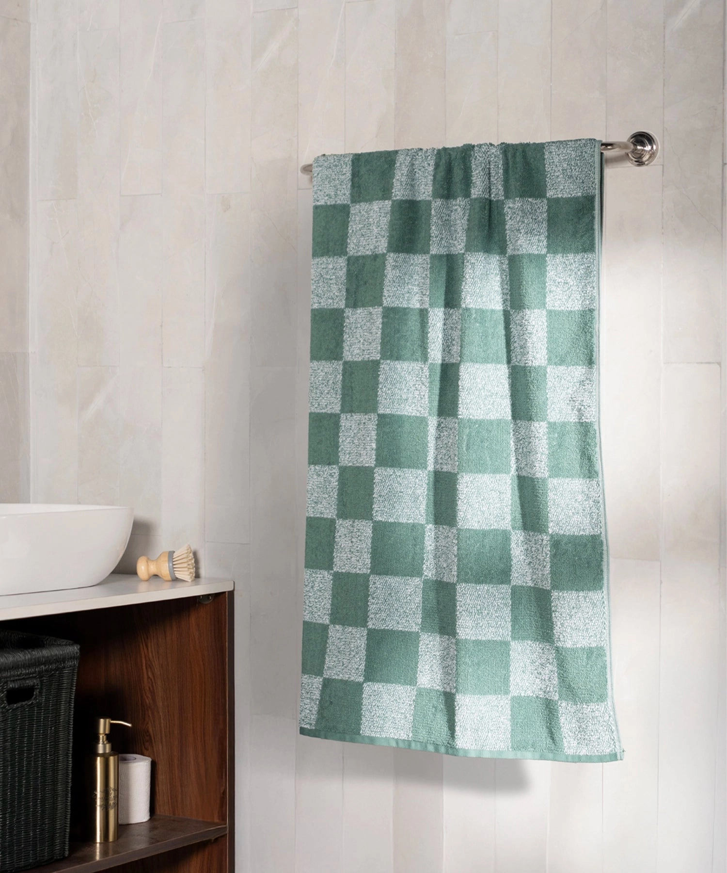 Urban Comfort Fashion Collection, 450 GSM, 100% Cotton, Bath Towel,  Green Sage