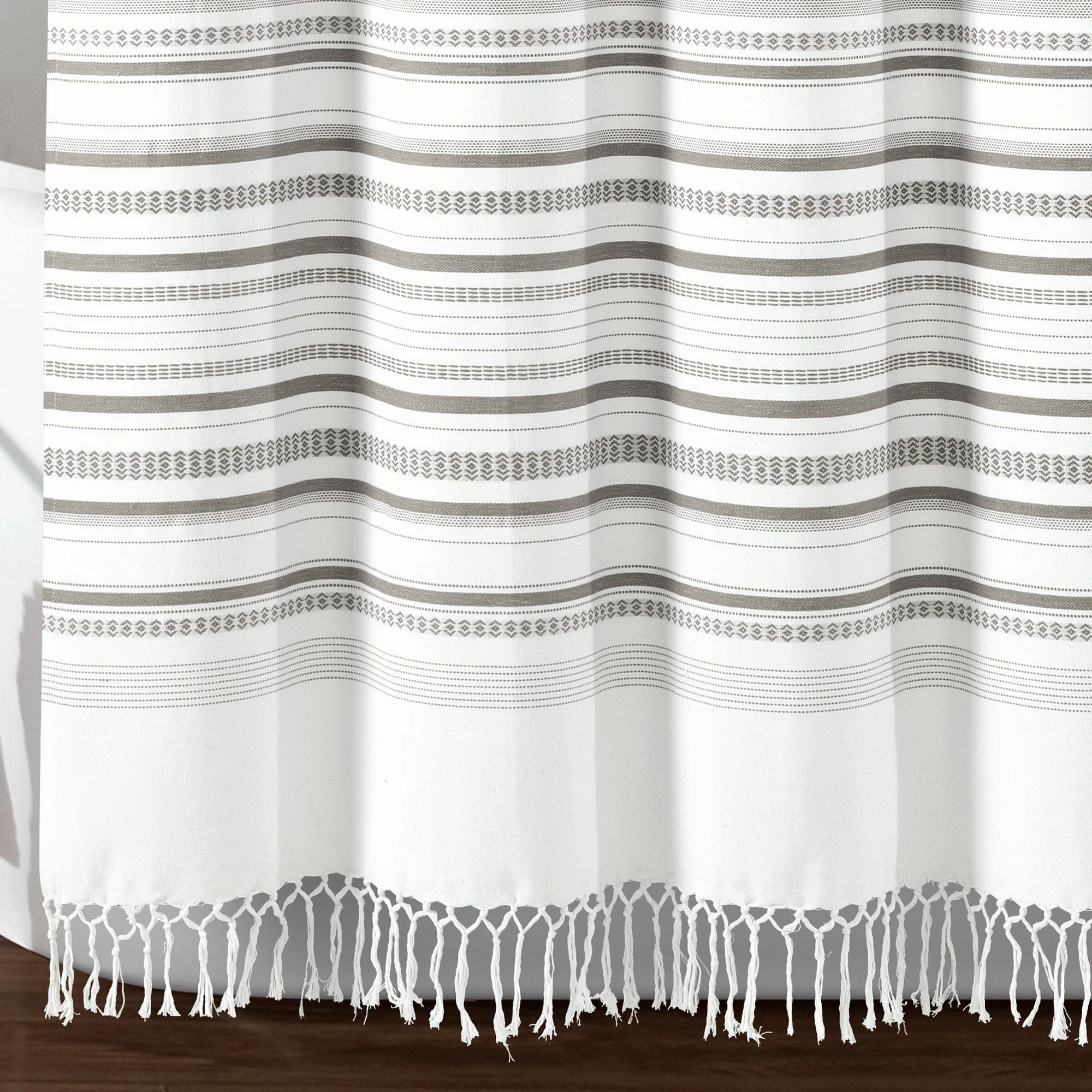 Urban Woven Yarn Dyed Recycled Cotton Blend Shower Curtain