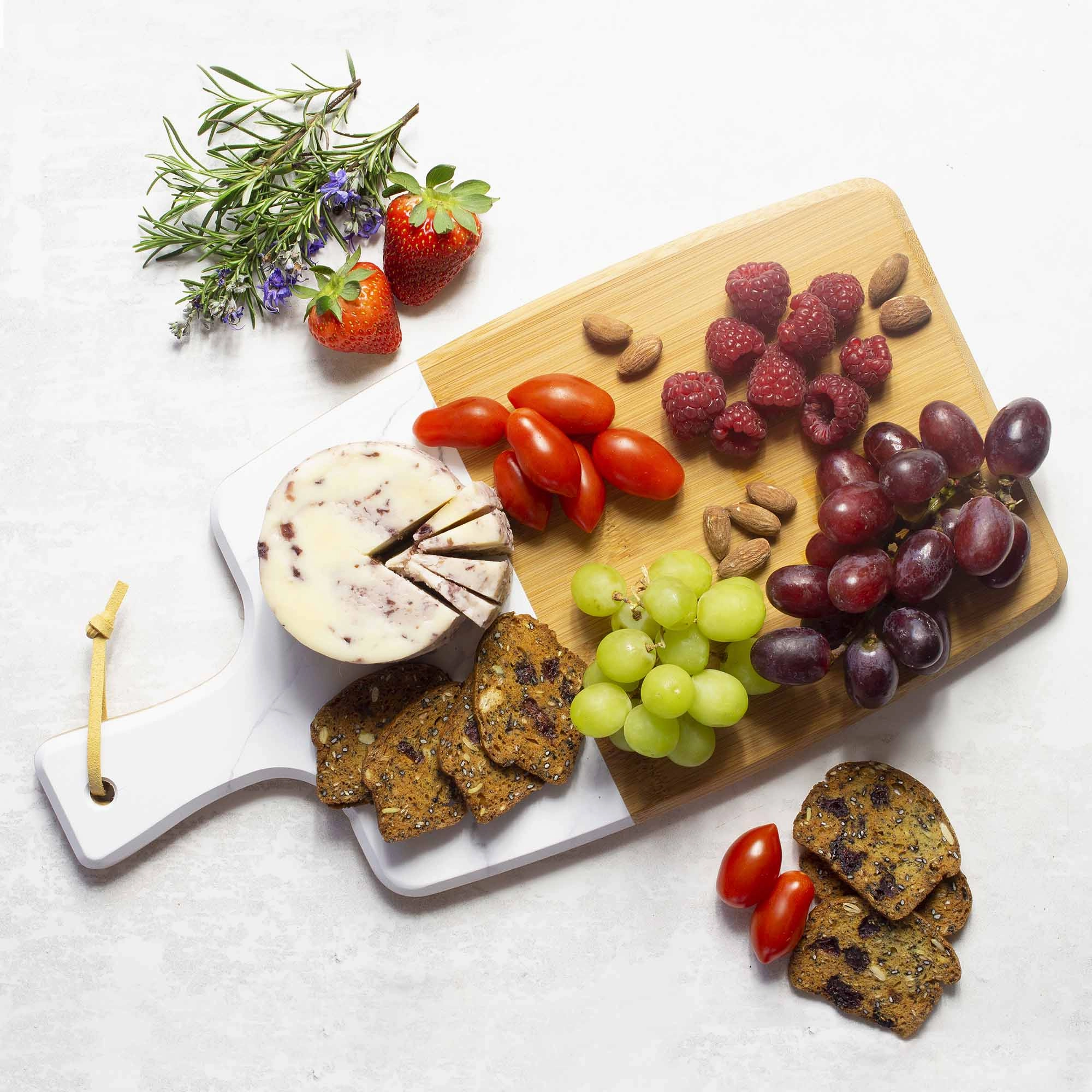 UV Printed Faux Marble Serving Board, 15-1/2 x 7-7/8