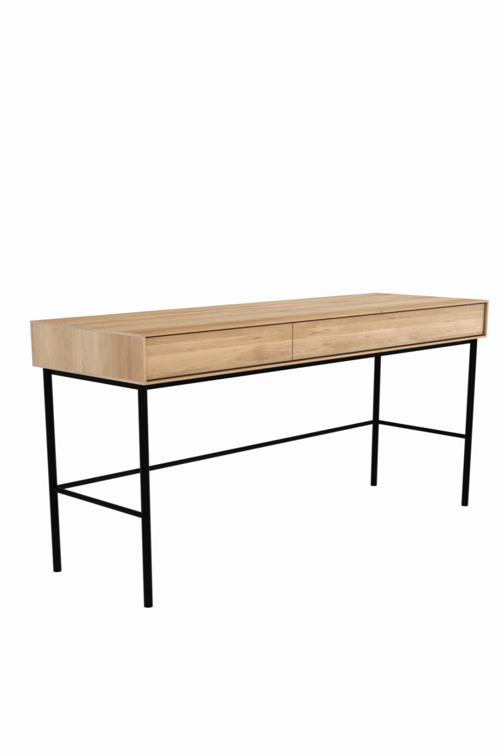 Varnished Oak 2-Drawer Desk | Ethnicraft Whitebird
