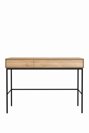 Varnished Oak 2-Drawer Desk | Ethnicraft Whitebird desk,home desk,workstation