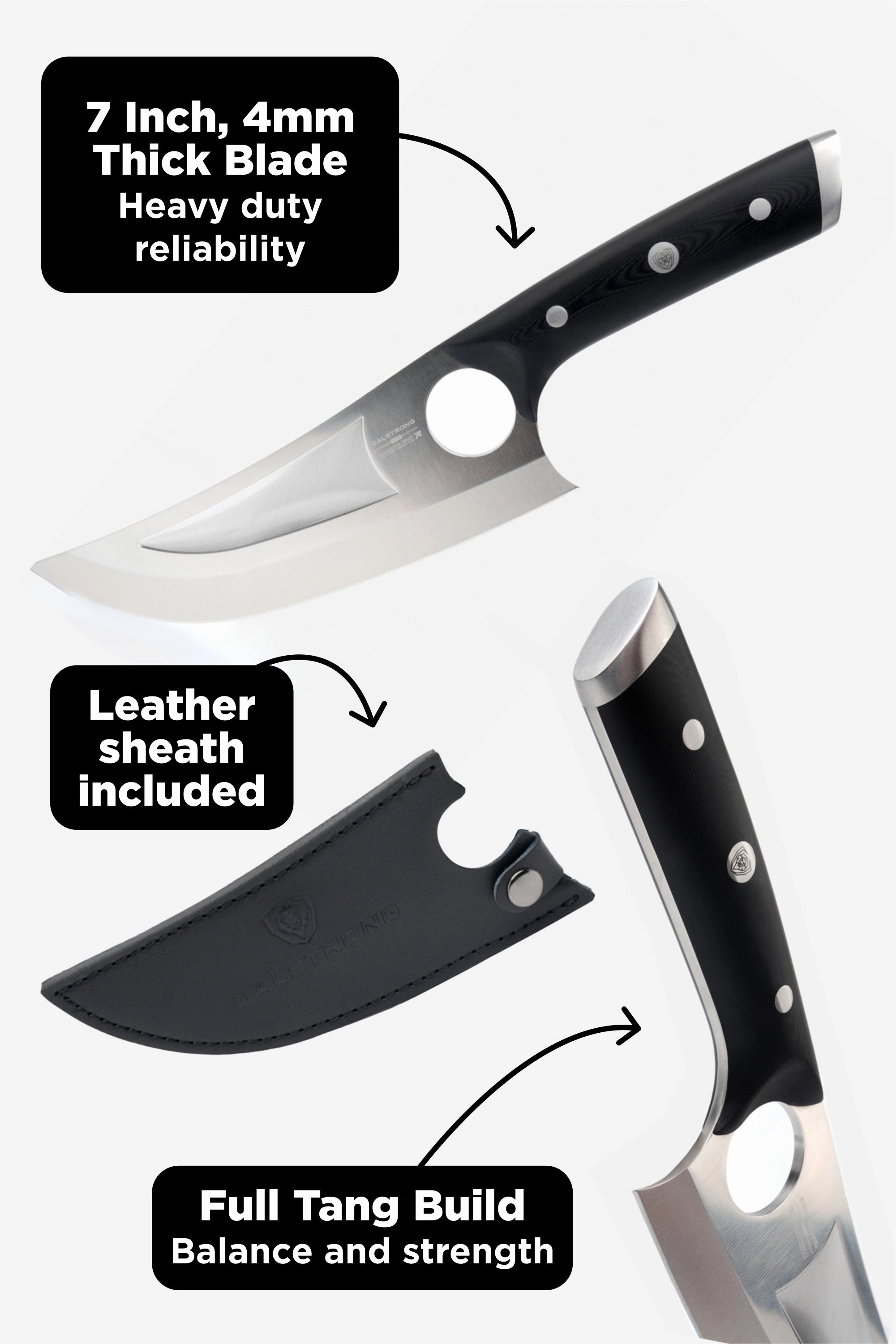 Venator Knife 7" | Gladiator Series | NSF Certified | Dalstrong 