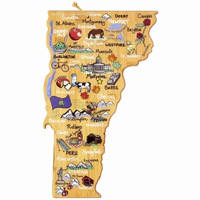 Vermont Cutting Board with Artwork by Fish Kiss cutting board,chopping board,kitchen tools