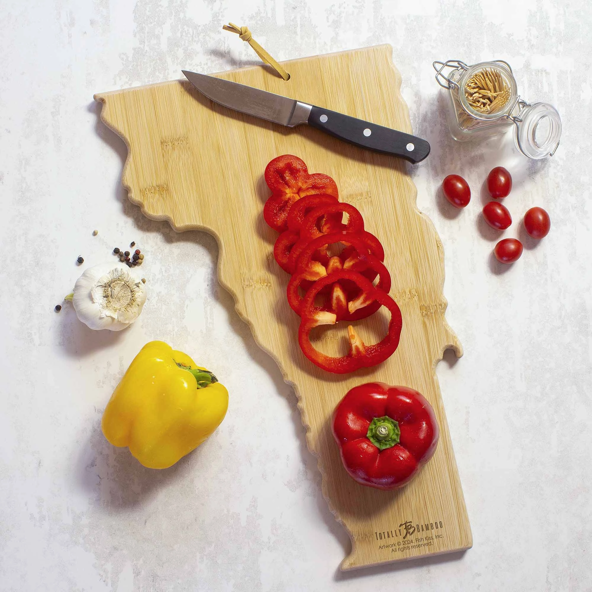 Vermont Cutting Board with Artwork by Fish Kiss