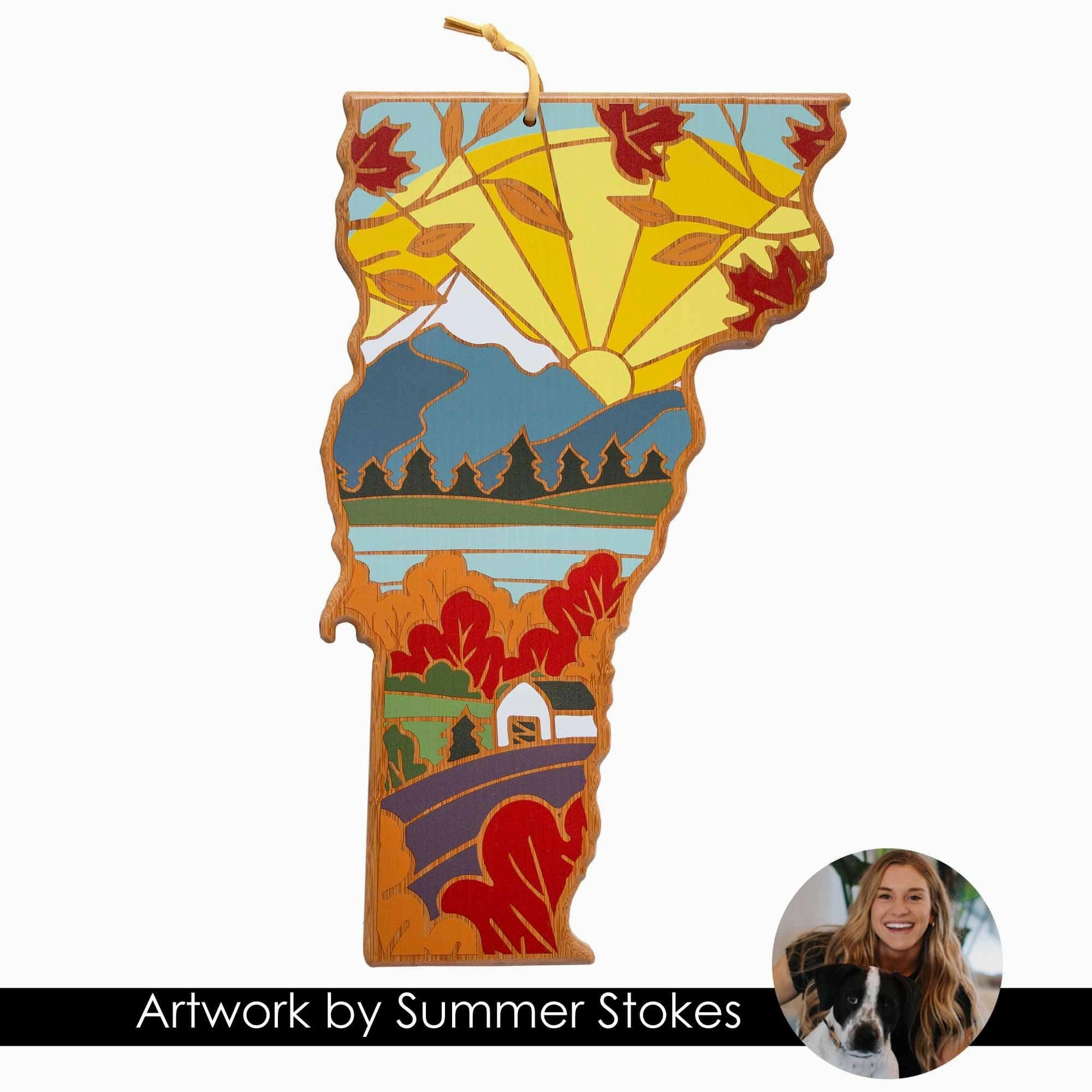 Vermont Cutting Board with Artwork by Summer Stokes