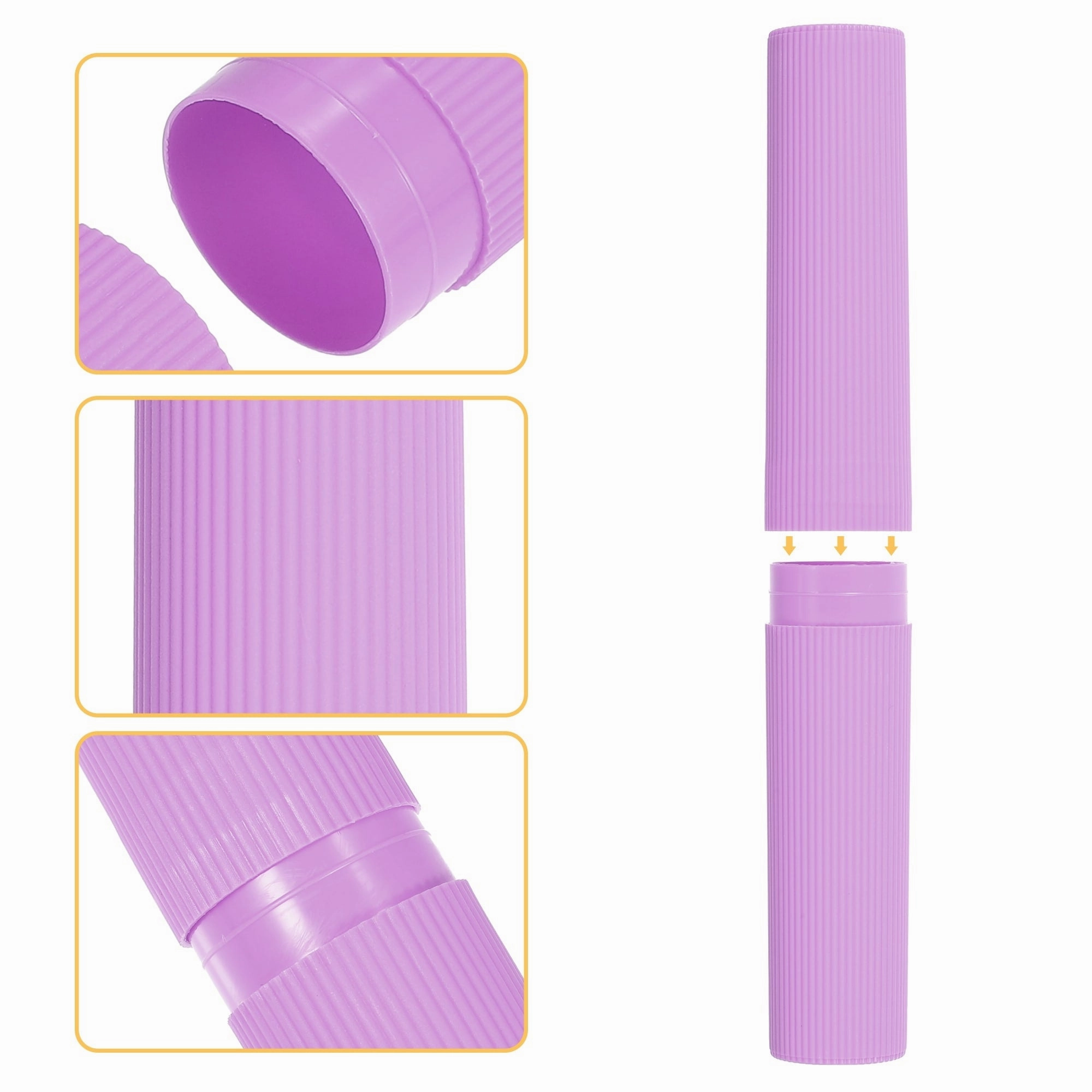 Vertical Stripe Toothbrush Case Toothbrush Holders Plastic 7.87"x1.18"