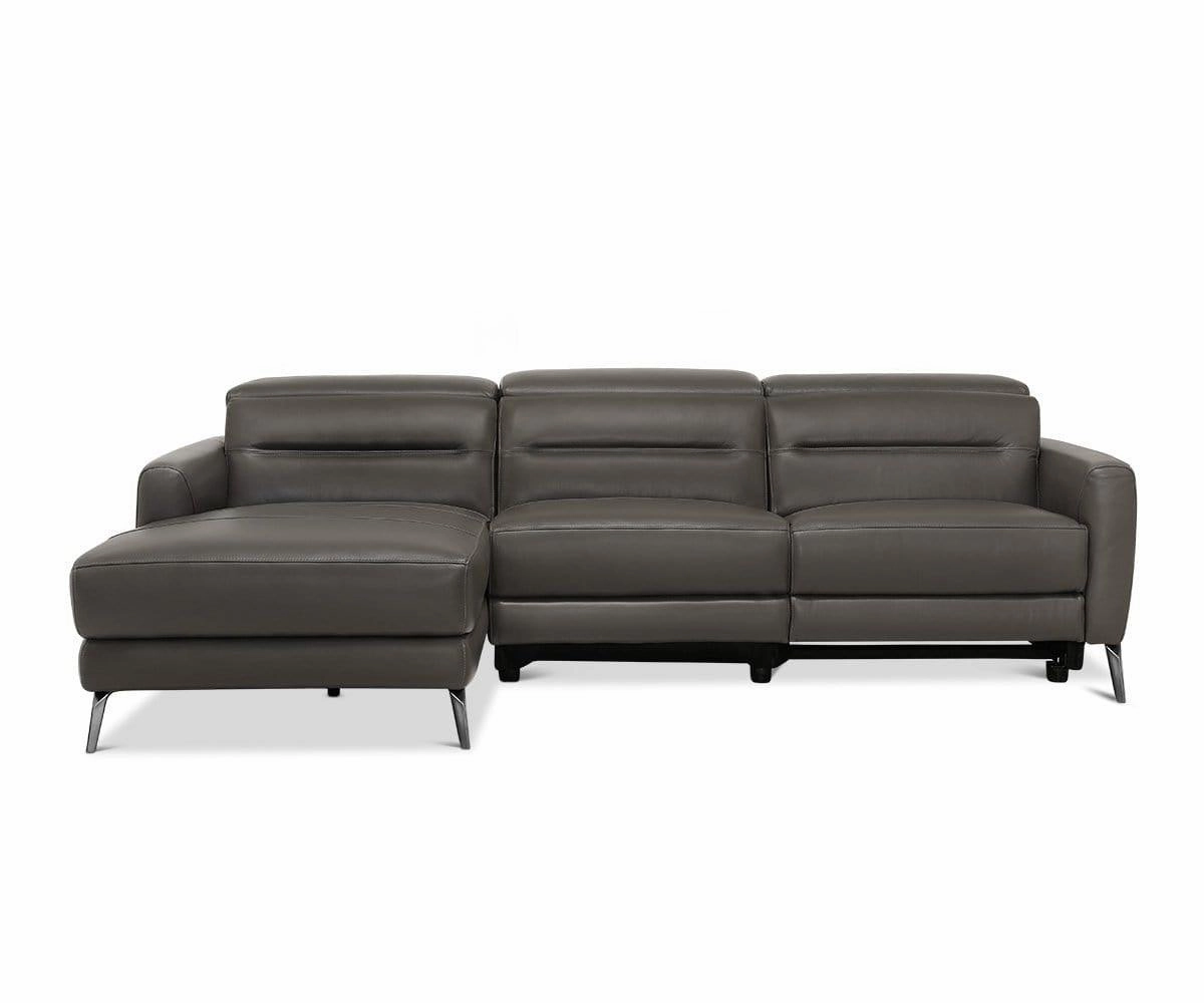 Vetali Leather Power Reclining Left Sectional sofa,couch,living room furniture