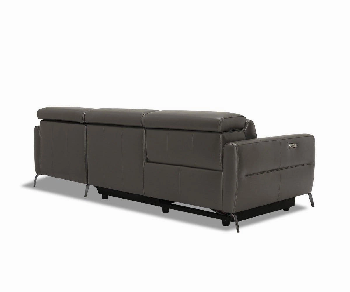 Vetali Leather Power Reclining Right Sectional