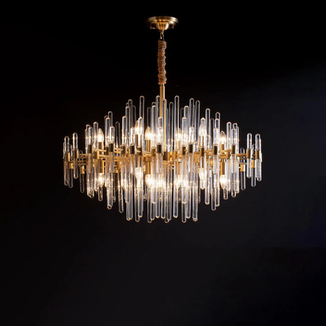 Vintage Antique Brass Chandelier