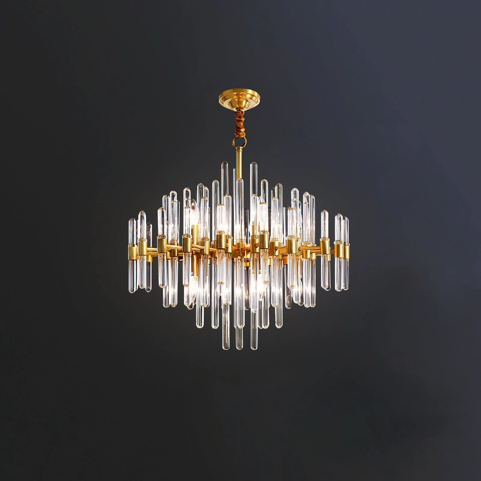 Vintage Antique Brass Chandelier