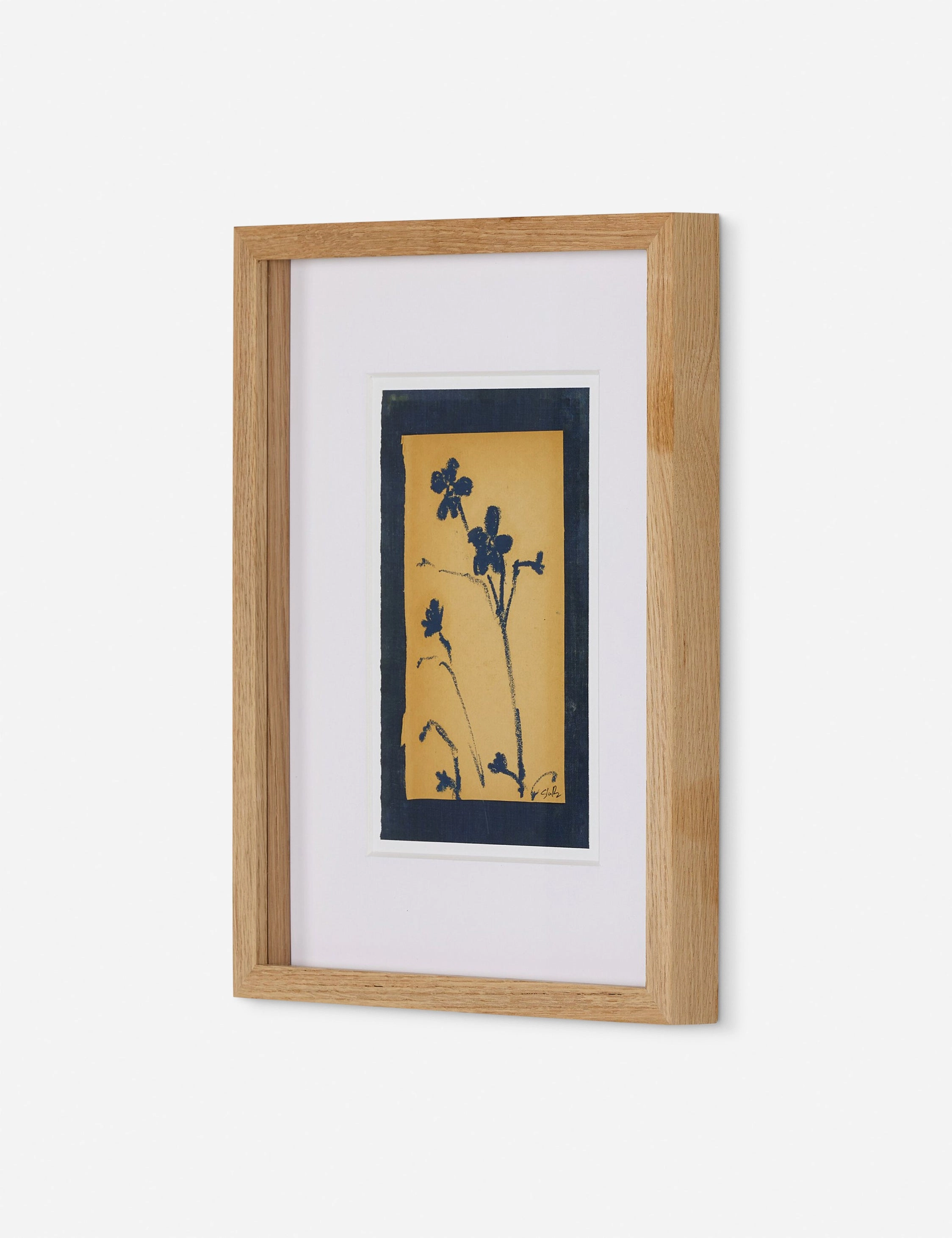Vintage Blue Daisy Wall Art by Shaina Page
