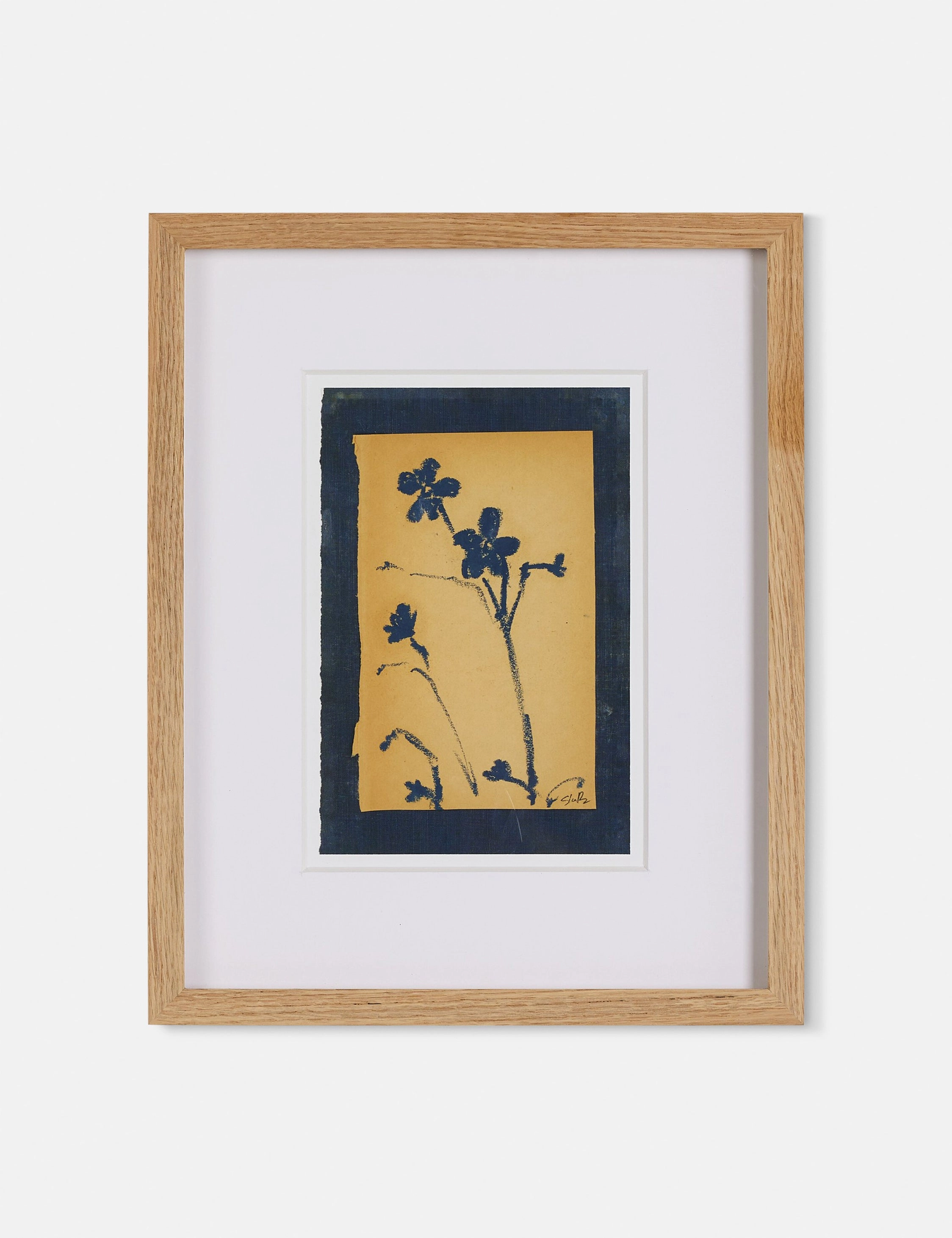 Vintage Blue Daisy Wall Art by Shaina Page wall art,canvas print,home wall decor