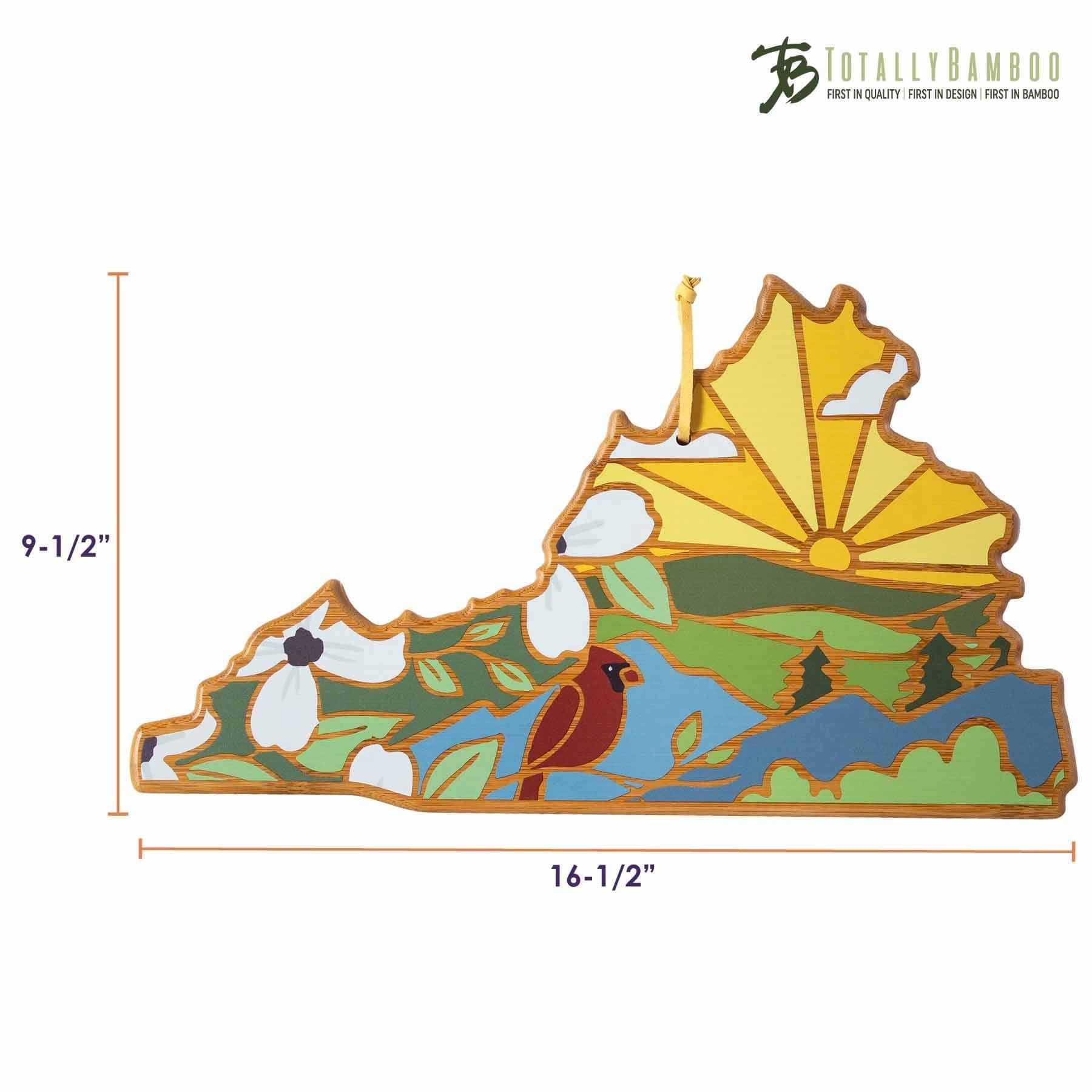 Virginia Cutting Board with Artwork by Summer Stokes