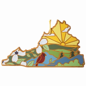 Virginia Cutting Board with Artwork by Summer Stokes cutting board,chopping board,kitchen tools