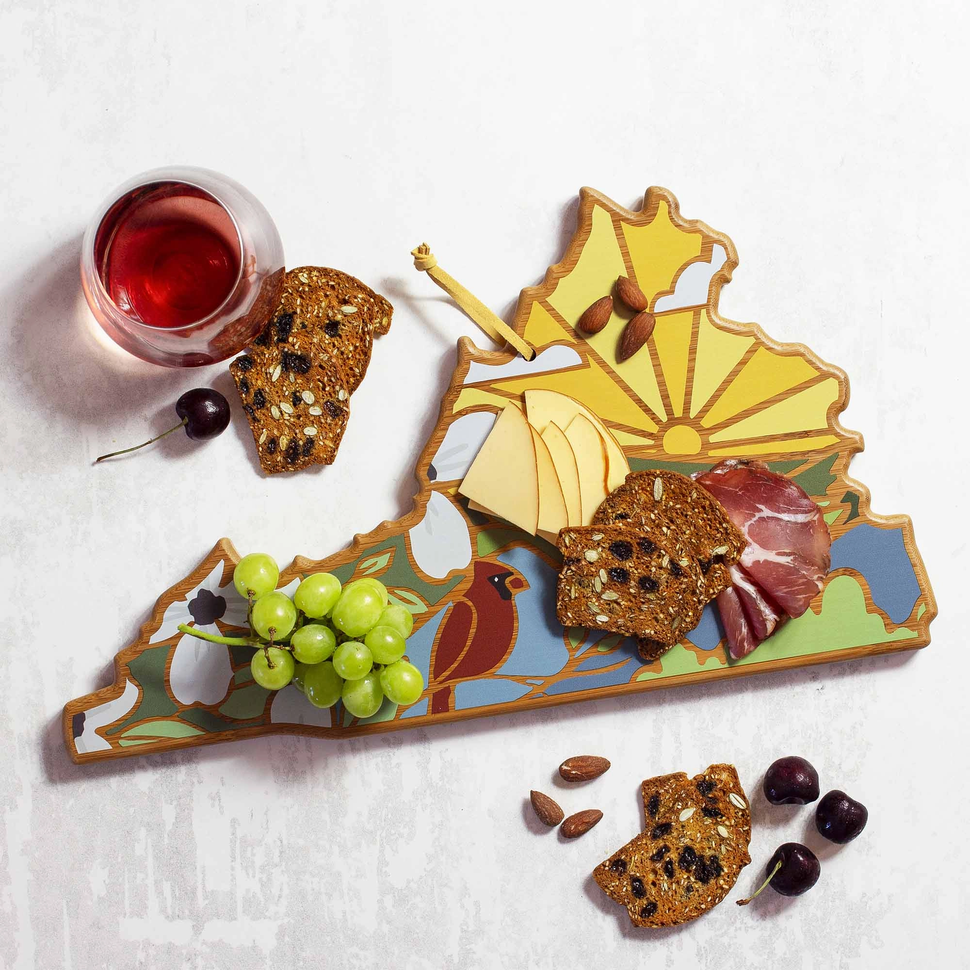 Virginia Cutting Board with Artwork by Summer Stokes