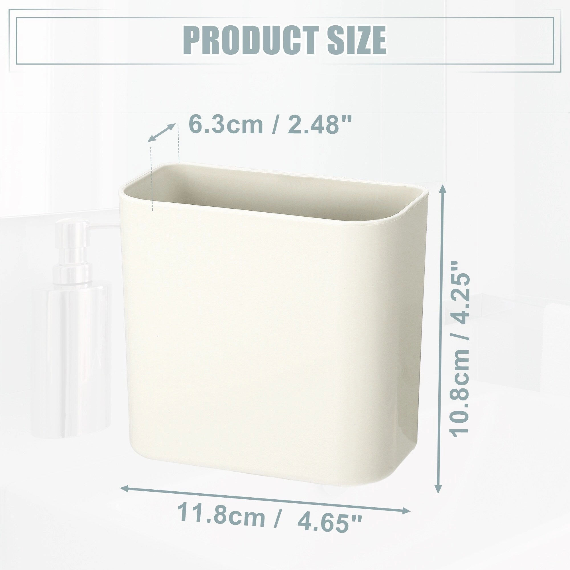 Wall Mount Toothbrush Holder Stand Self Adhesive Tooth Brush Holder for Toothbrush Toothpaste, 4.65"x2.48"x4.25"