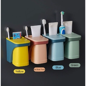 Wall-Mounted Magnetic Toothbrush and Cup Holder toothbrush holder,bathroom cup,bathroom organizer