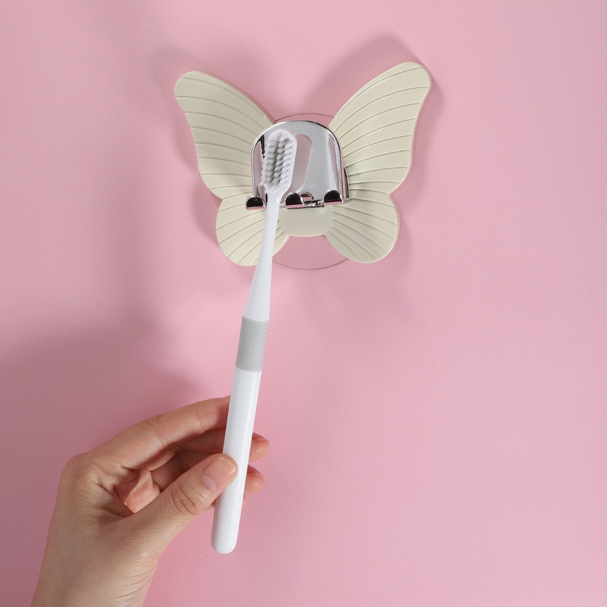Wall Mounted Toothbrush Holder, Wall Toothbrush Holder for Bathrooms, Cute Hanging Toothbrush Holder, 4.33"x3.35"