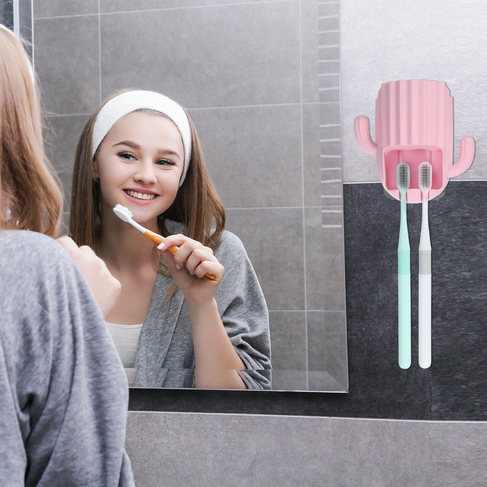 Wall Mounted Toothbrush Holders, Wall Mounted Toothbrush Storage 2.45"x2.45"x3.39"