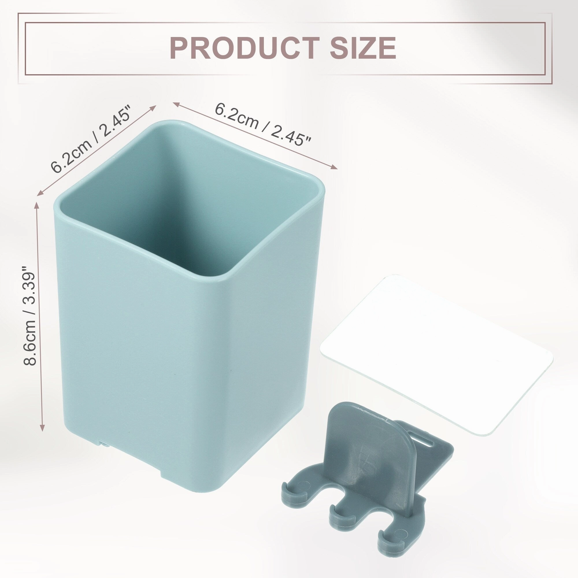 Wall Mounted Toothbrush Holders, Wall Mounted Toothbrush Storage 2.45"x2.45"x3.39"