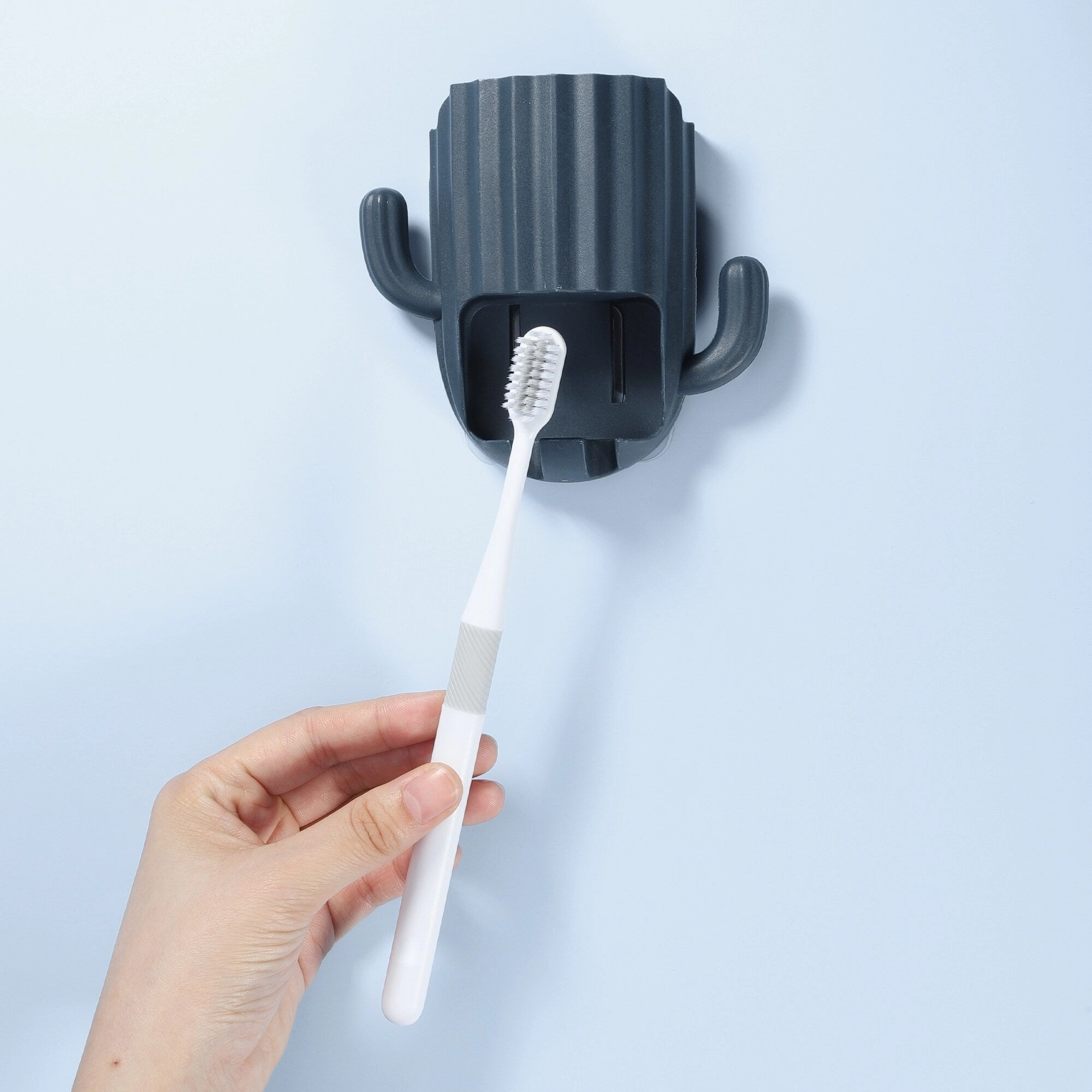 Wall Mounted Toothbrush Holders, Wall Mounted Toothbrush Storage 2.45"x2.45"x3.39"