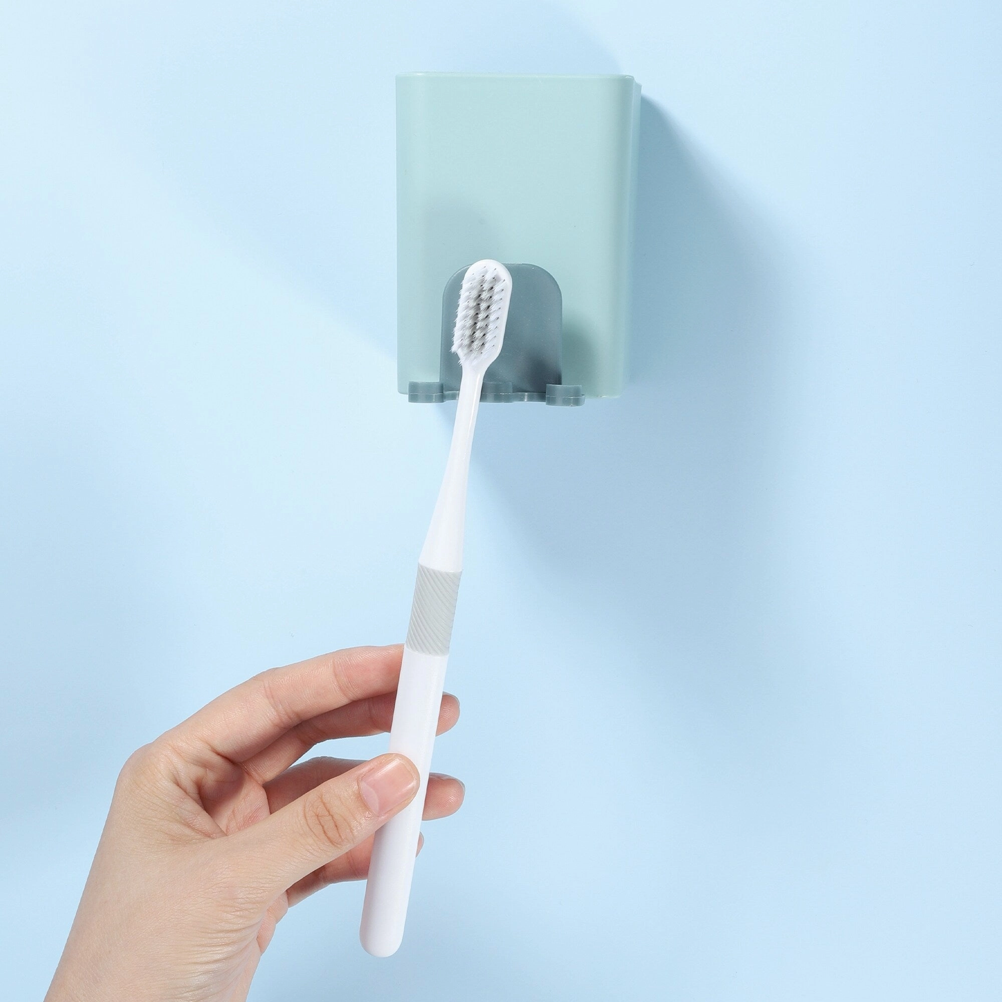 Wall Mounted Toothbrush Holders, Wall Mounted Toothbrush Storage 2.45"x2.45"x3.39"