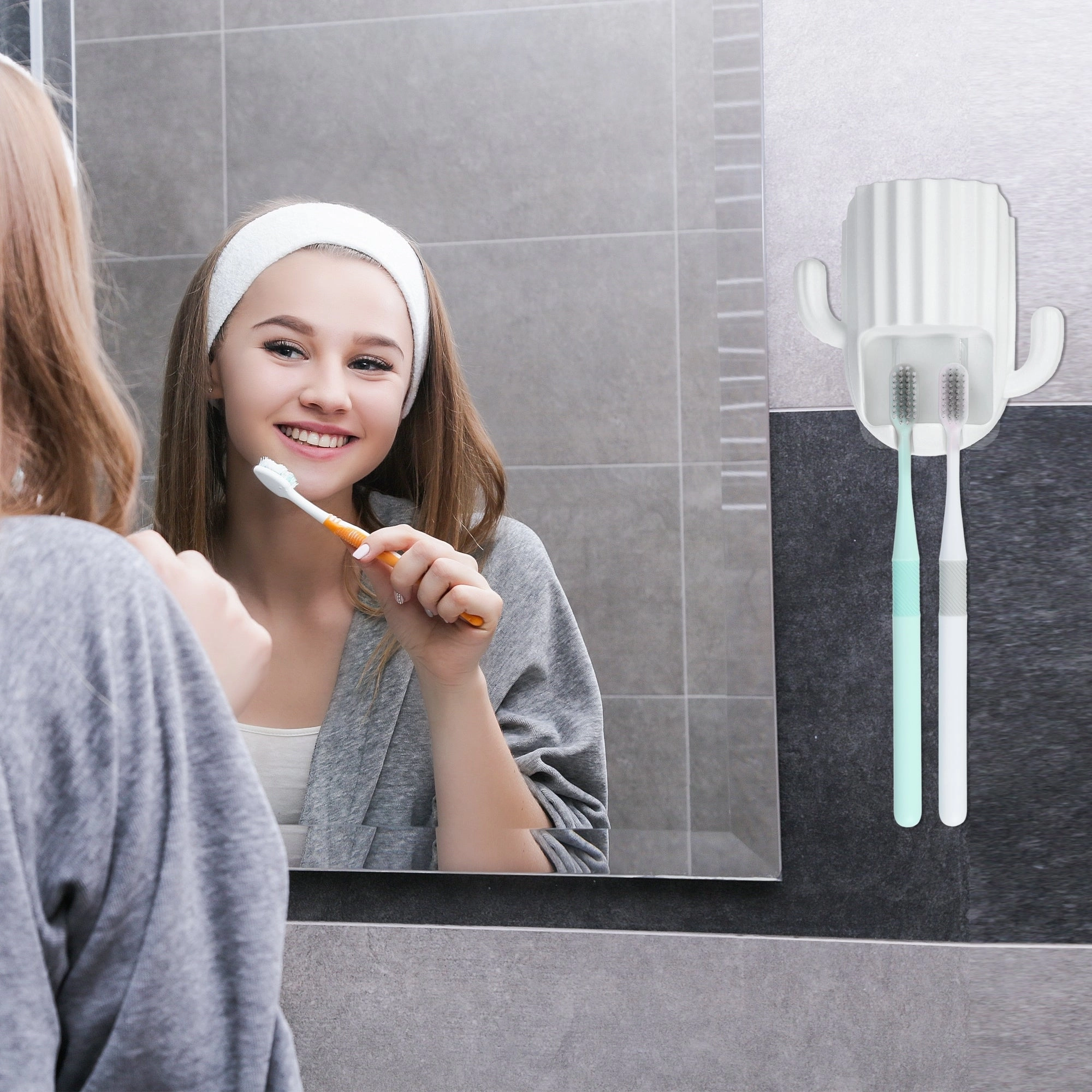 Wall Mounted Toothbrush Holders, Wall Mounted Toothbrush Storage 2.45"x2.45"x3.39"