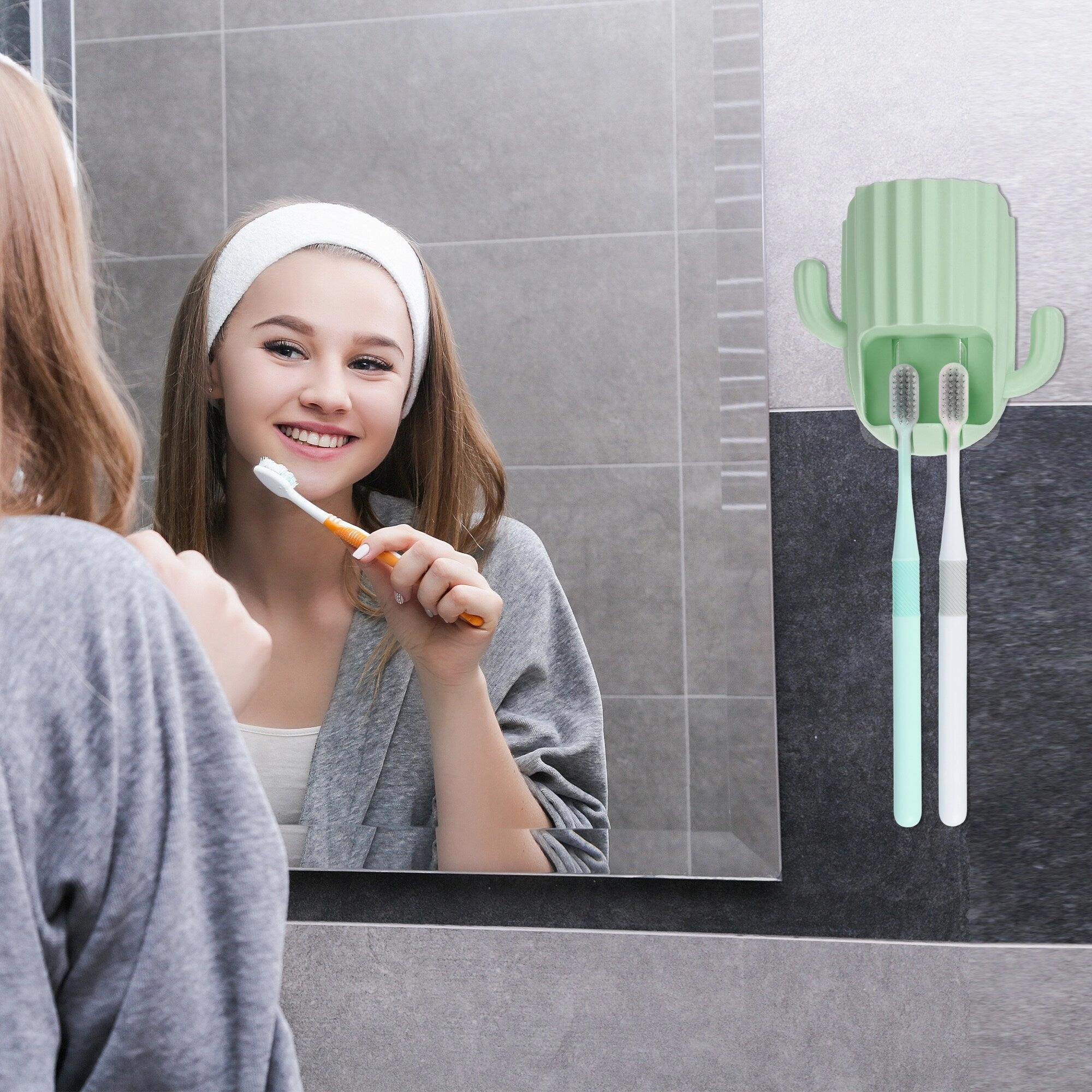 Wall Mounted Toothbrush Holders, Wall Mounted Toothbrush Storage 2.45"x2.45"x3.39"