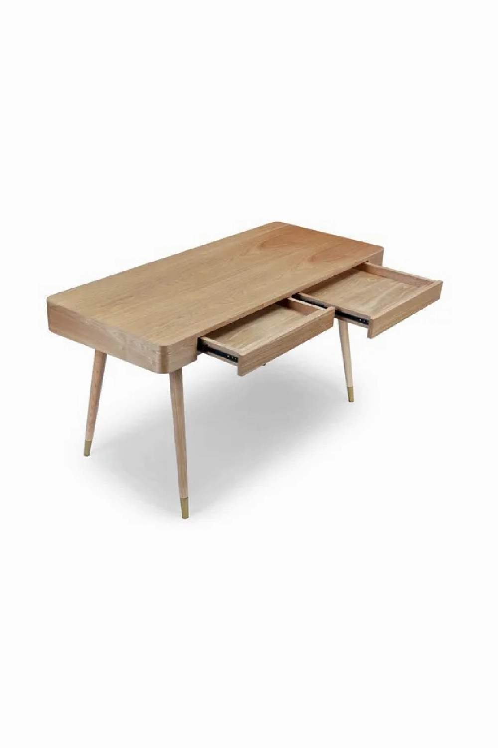 Walnut Wood 2-Drawer Desk | NV Gallery Vinyle