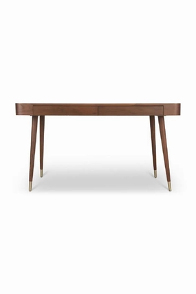 Walnut Wood 2-Drawer Desk | NV Gallery Vinyle desk,home desk,workstation