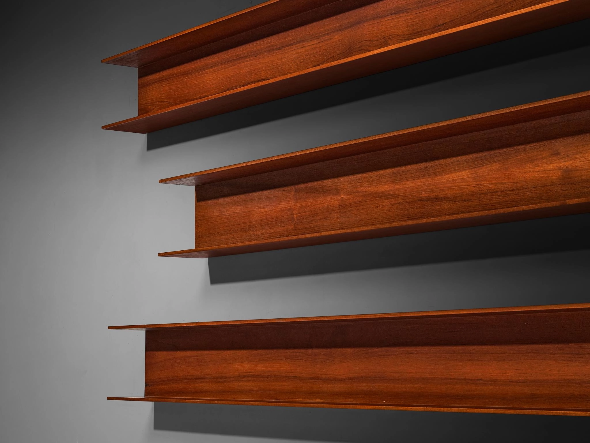 Walter Wirz for Wilhelm Renz Wall Shelves in Teak