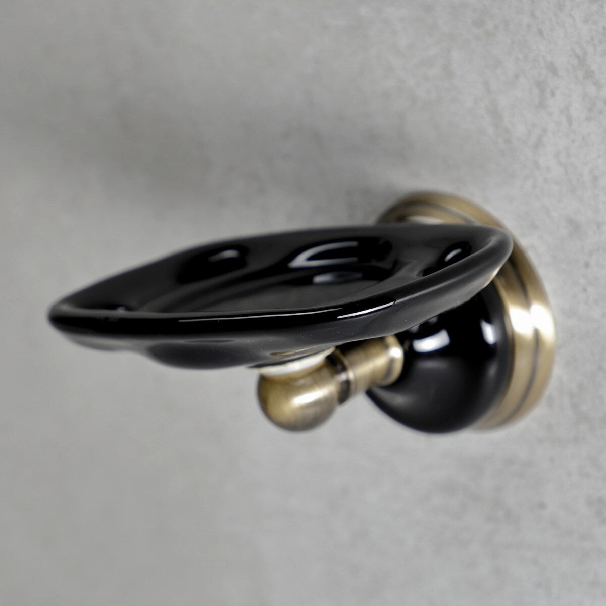 Water Onyx Toothbrush and Tumbler Holder - Antique Brass