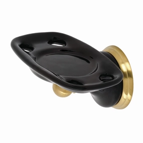 Water Onyx Toothbrush and Tumbler Holder - Brushed Brass toothbrush holder,bathroom cup,bathroom organizer