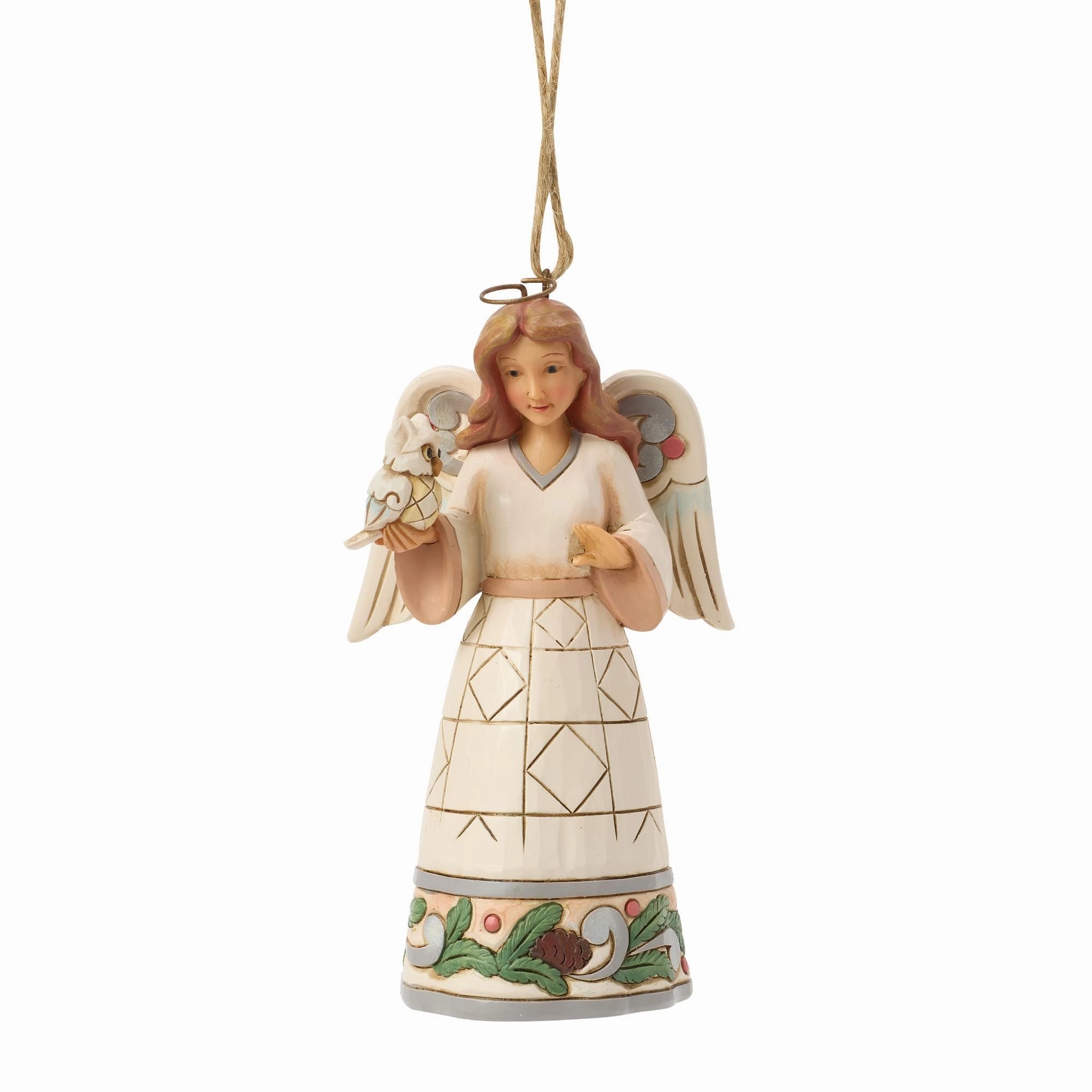 Wdlnd Angel with Owl Orn figurines,decorative figurines,home accents