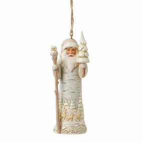 Wdlnd Birch Bark Santa Orn figurines,decorative figurines,home accents