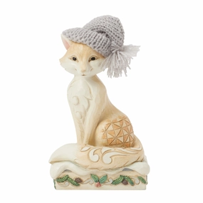 Wdlnd Fox with Knit Hat Fig figurines,decorative figurines,home accents