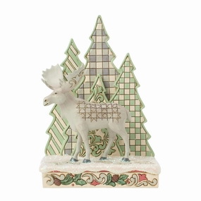Wdlnd Moose with Layered Tree figurines,decorative figurines,home accents