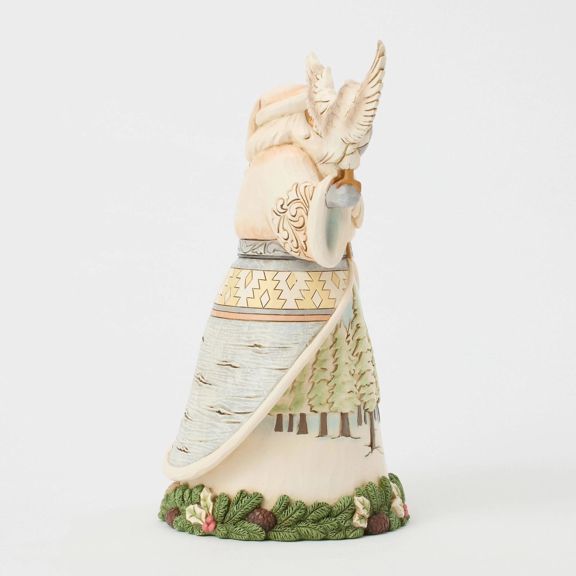 Wdlnd Santa with Owl Figurine