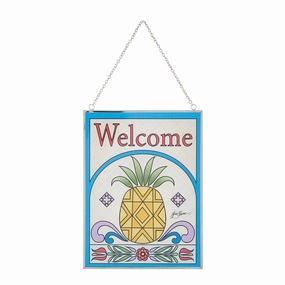 Welcome Pineapple Suncatcher figurines,decorative figurines,home accents