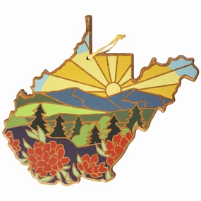West Virginia Cutting Board with Artwork by Summer Stokes cutting board,chopping board,kitchen tools