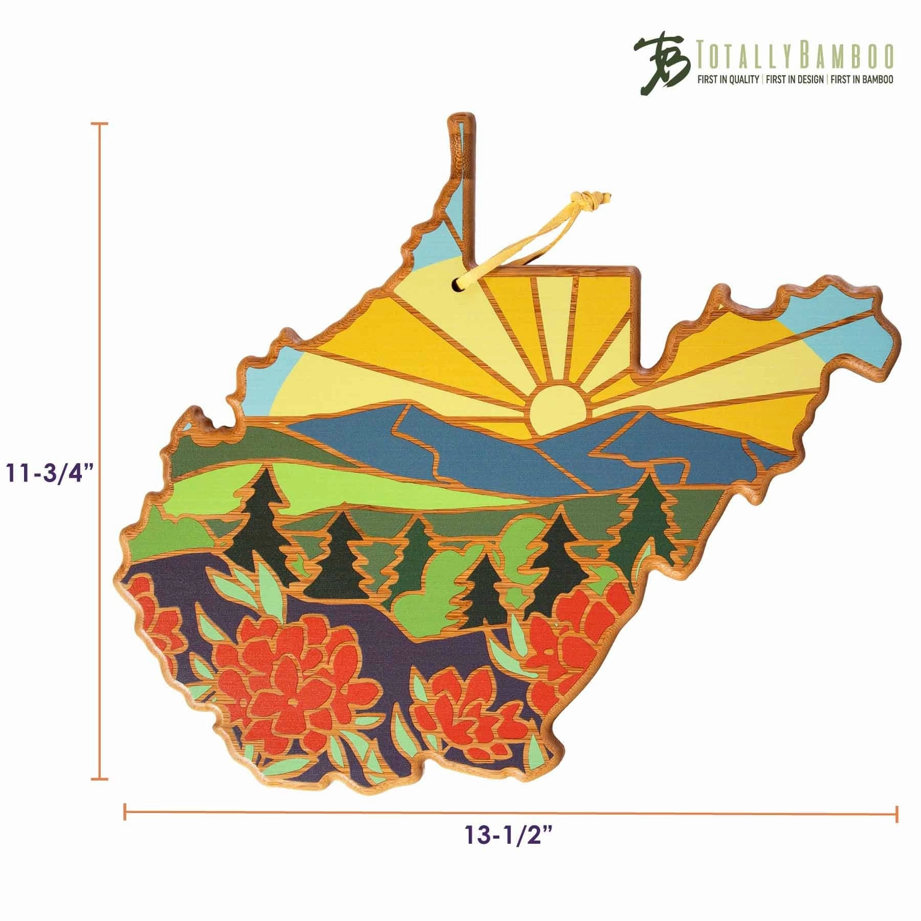 West Virginia Cutting Board with Artwork by Summer Stokes
