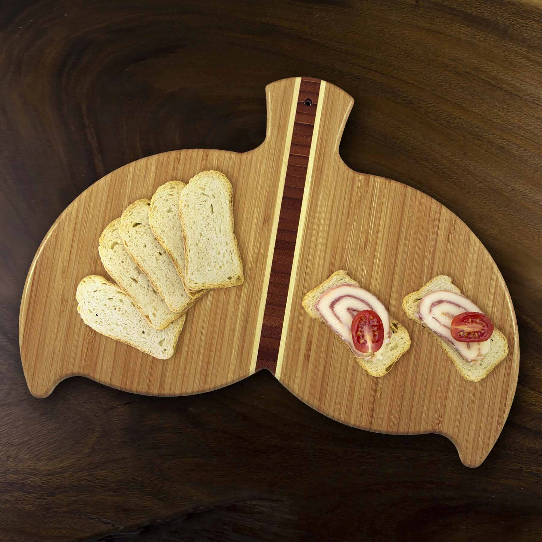 Whale Tail Shaped Cutting Board, 14-1/2" x 10-1/2"