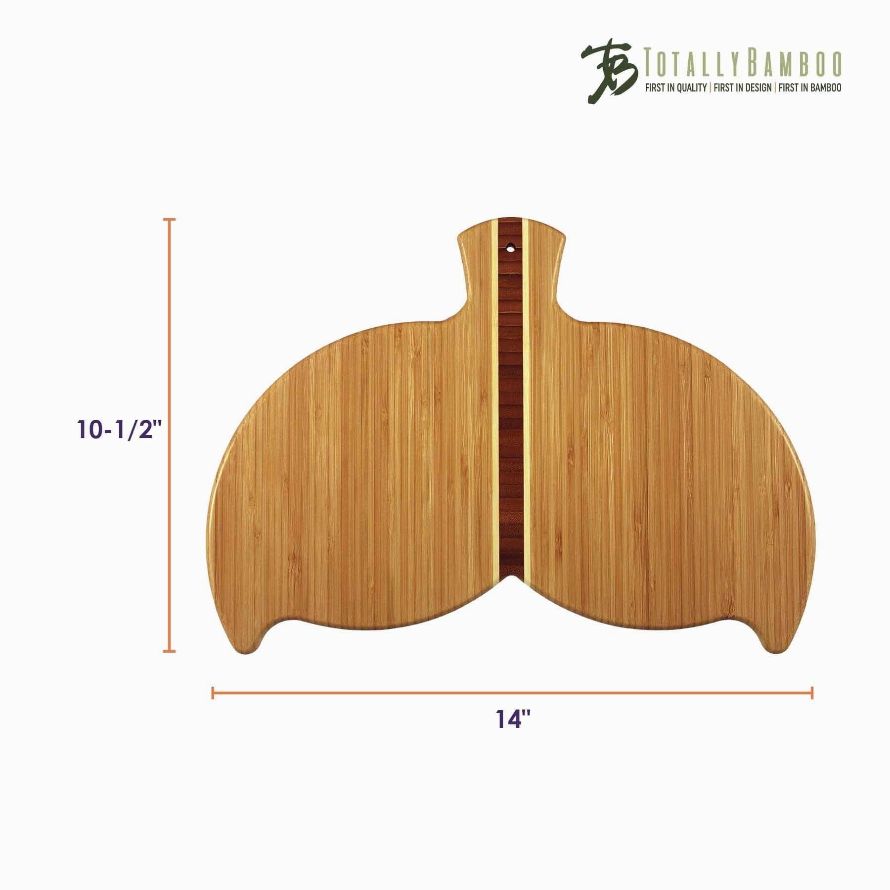 Whale Tail Shaped Cutting Board, 14-1/2" x 10-1/2"