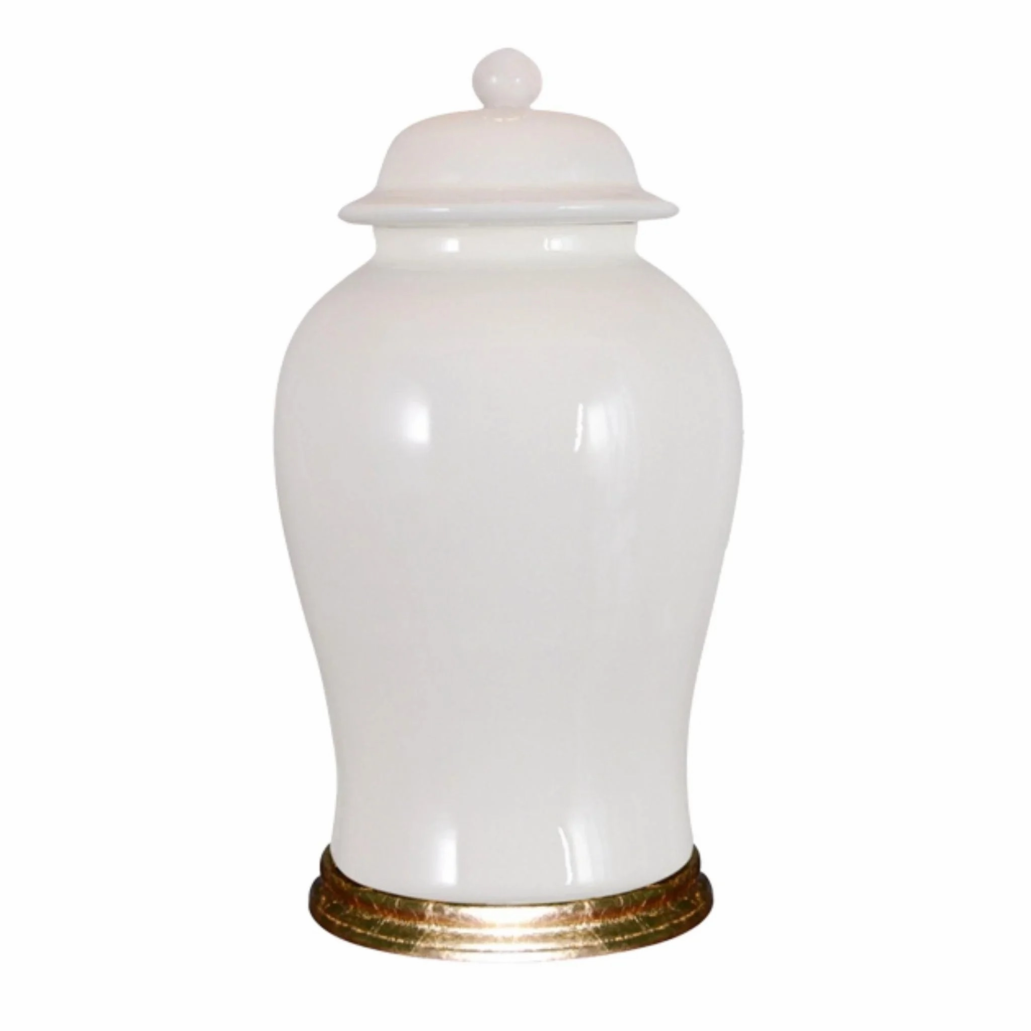 White and Gold Leaf Porcelain Temple Jar vase,flower vase,home decoration