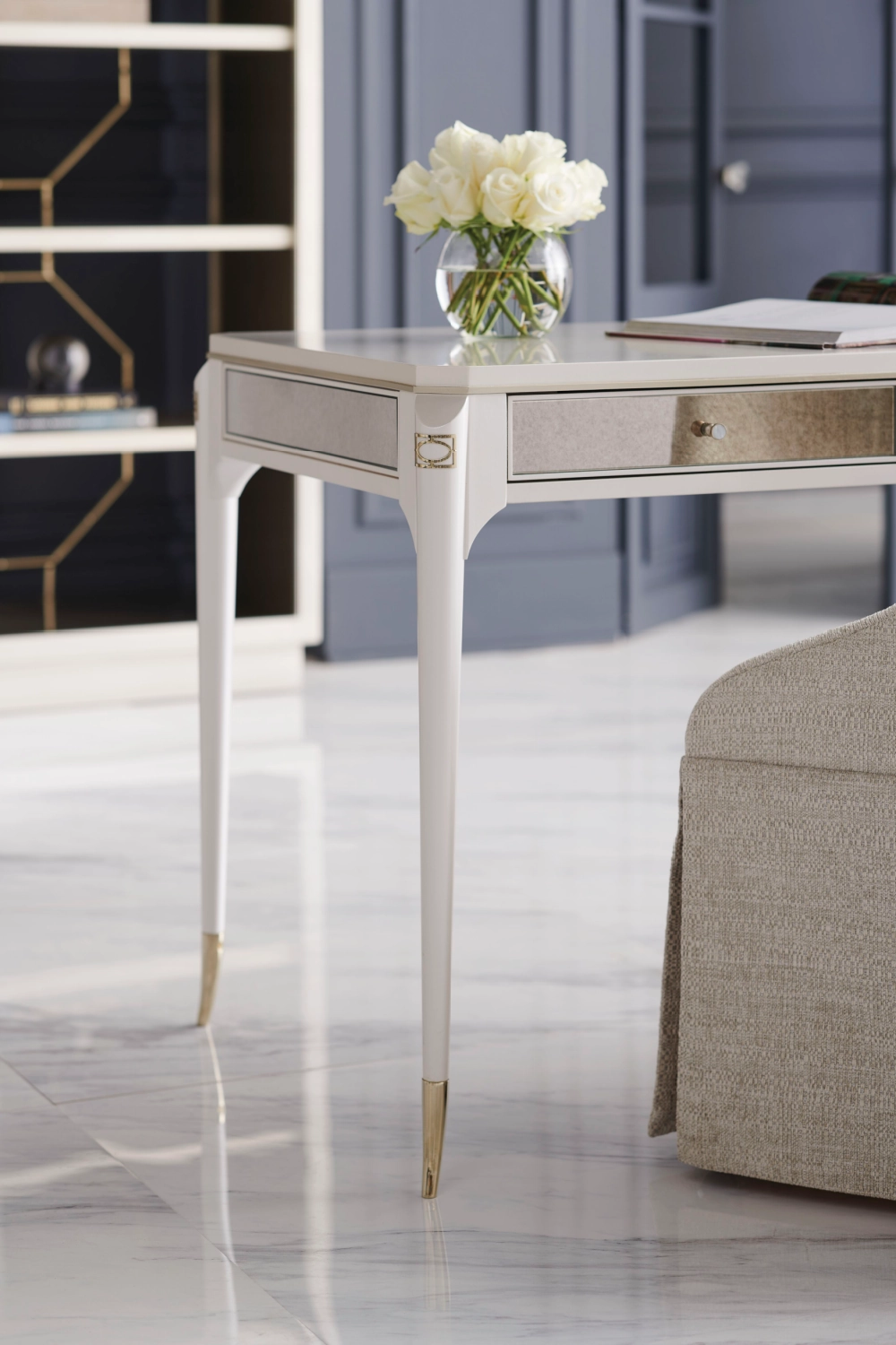 White Modern Desk | Caracole Sincerely Yours