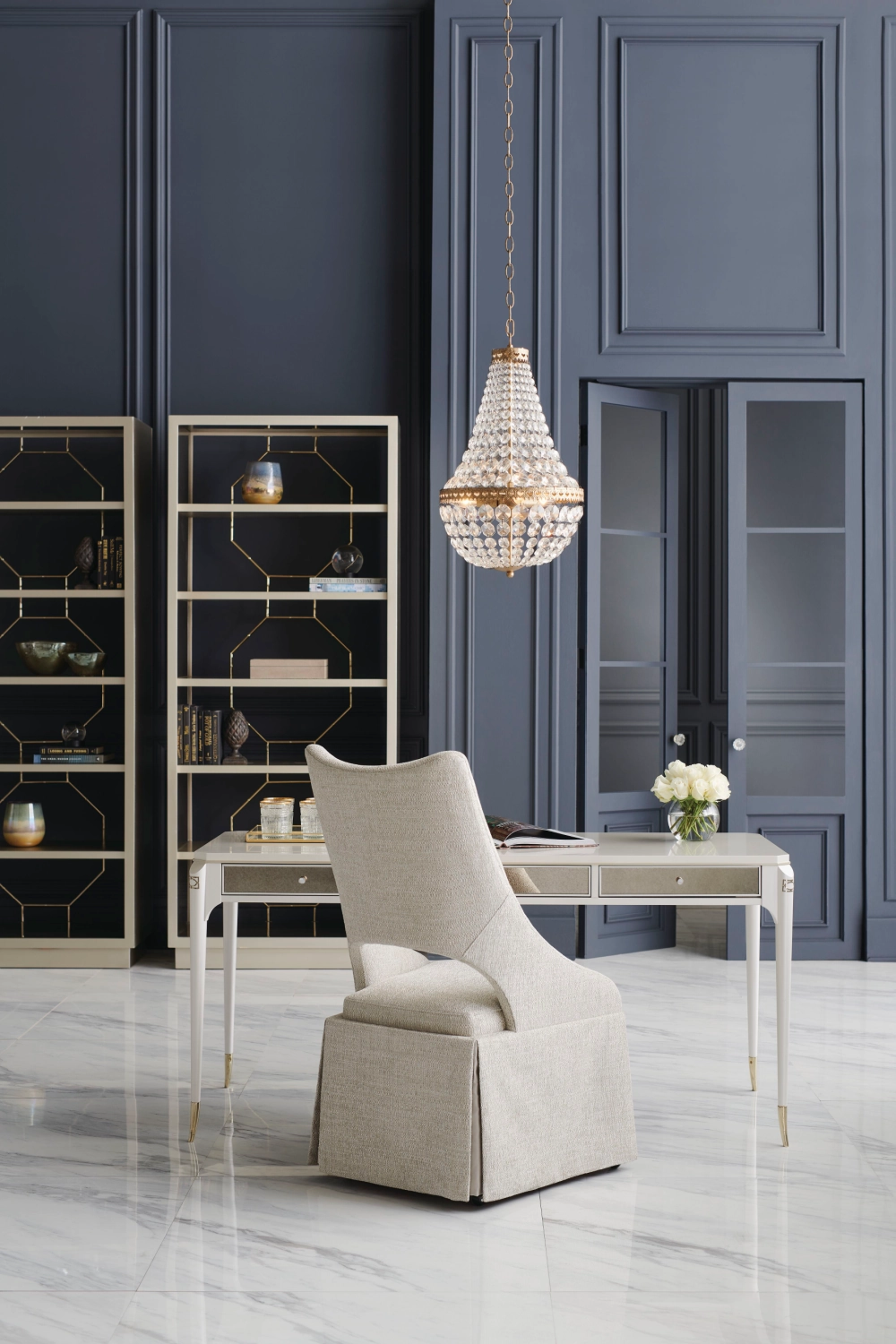 White Modern Desk | Caracole Sincerely Yours