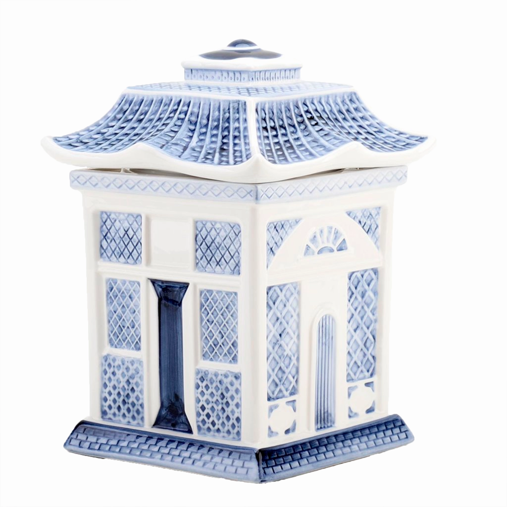 Willow Lidded Jar Blue