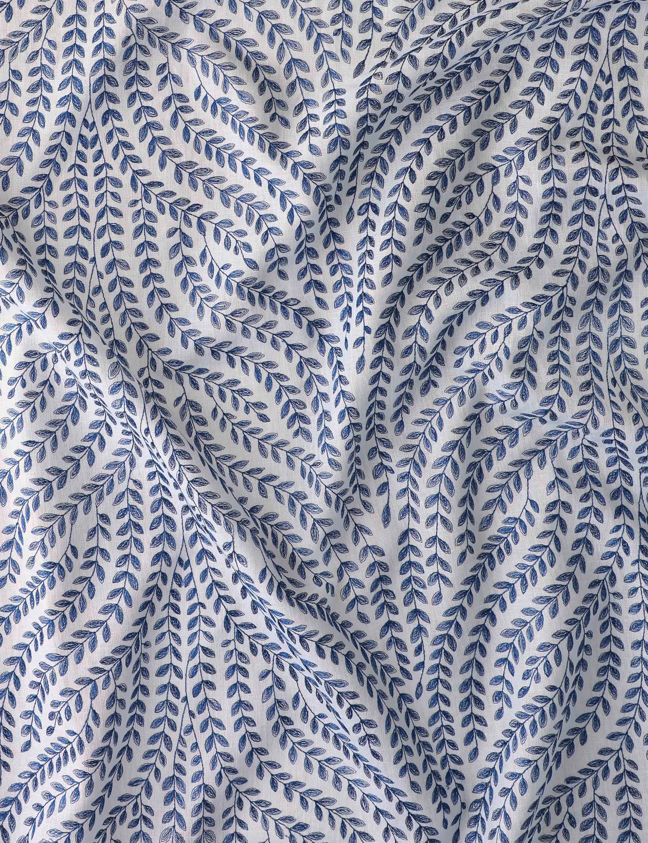 Willow Vine Embroidery Linen Fabric by Scalamandr
