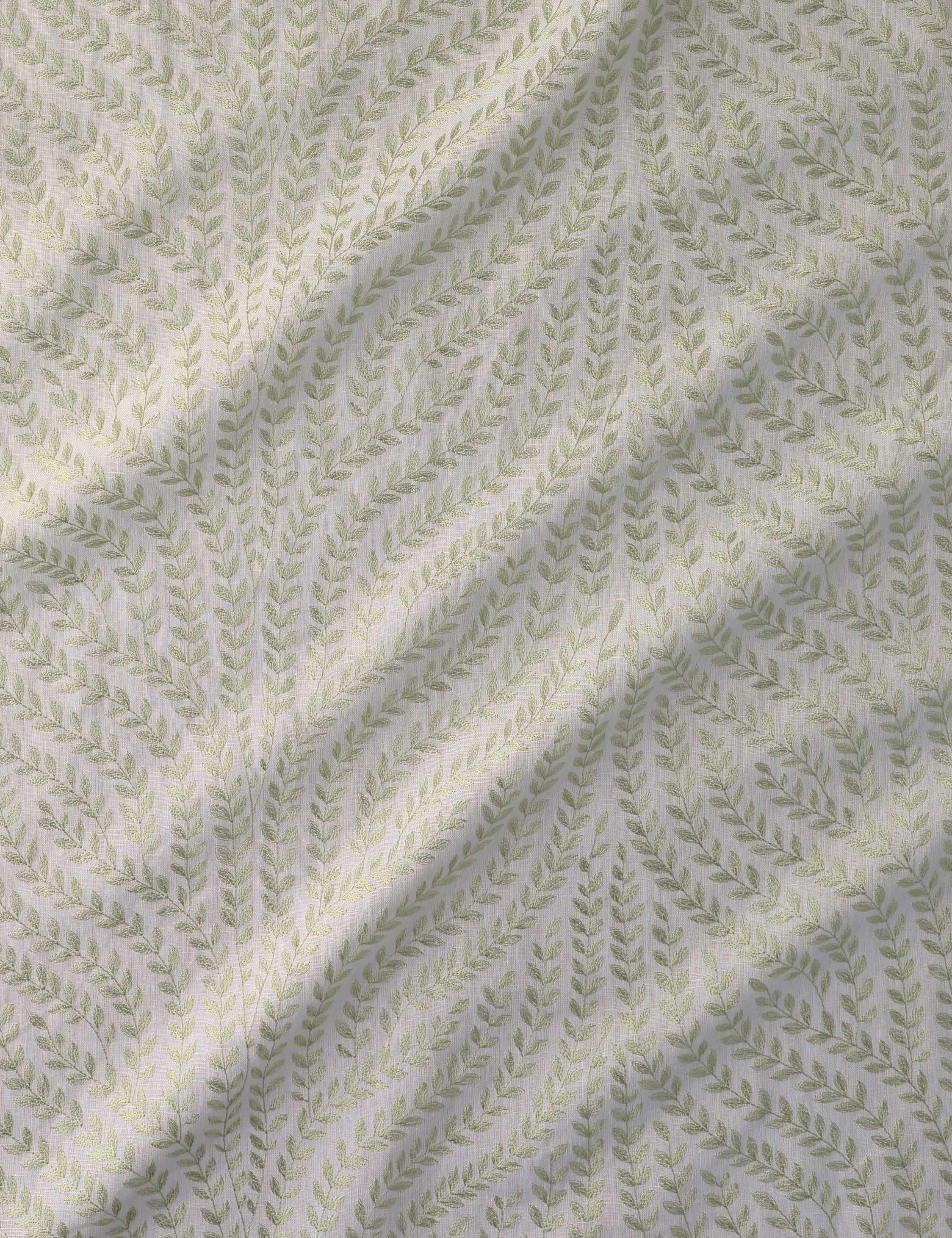Willow Vine Embroidery Linen Fabric by Scalamandr